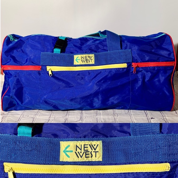 Vintage Other - Vintage 90's Neon Zipper Duffle Bag